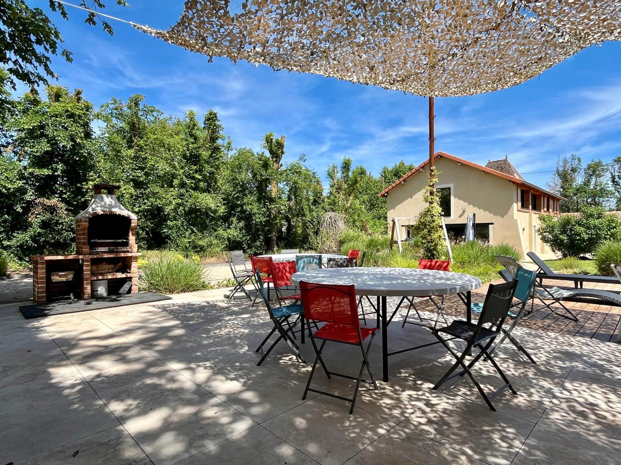 Gite Campagne Famille 15 Pers Piscine Chauffee Jeux Enfants Petanque Saint-Sauvy Ngoại thất bức ảnh