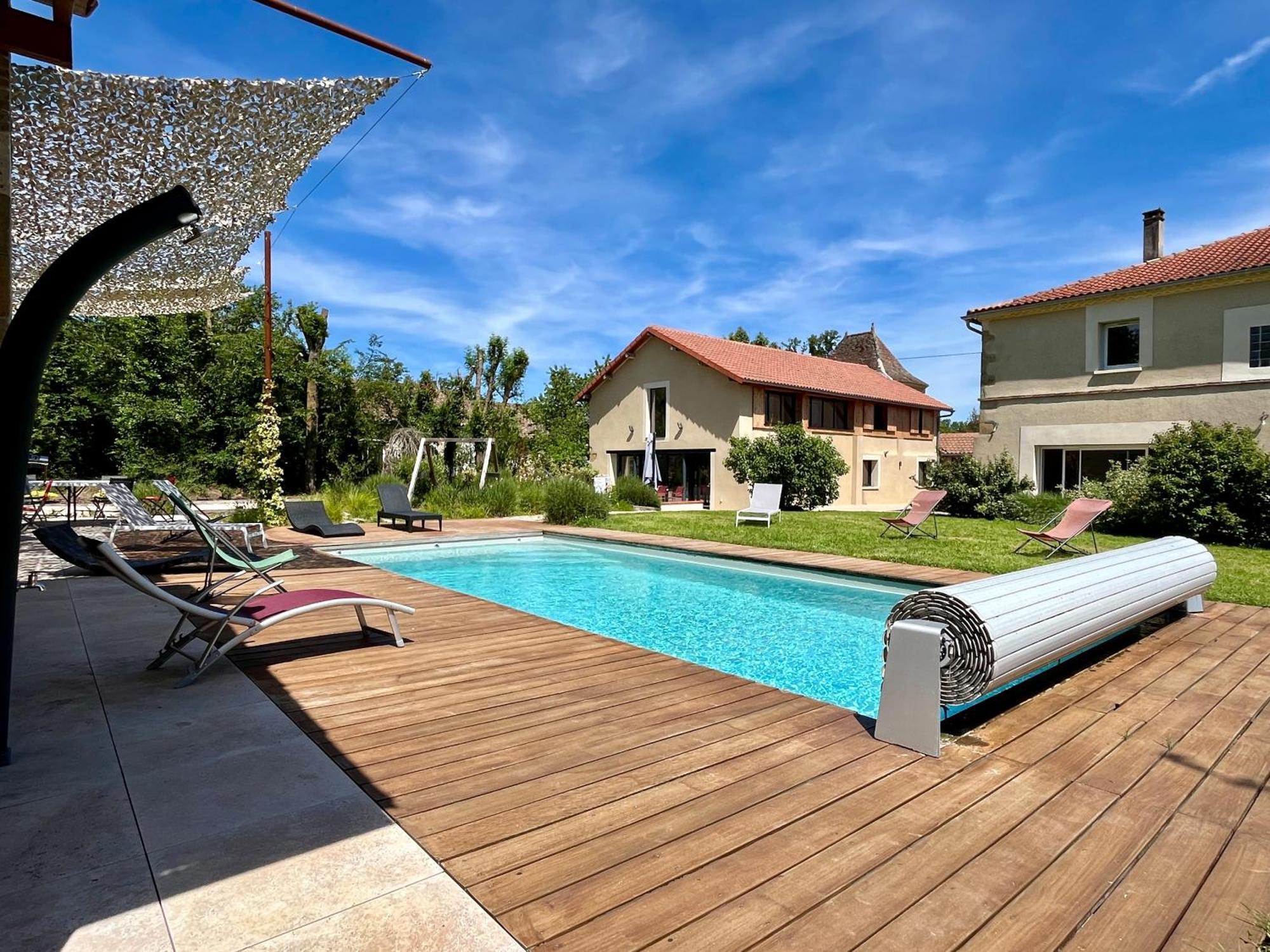 Gite Campagne Famille 15 Pers Piscine Chauffee Jeux Enfants Petanque Saint-Sauvy Ngoại thất bức ảnh